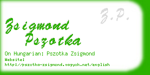 zsigmond pszotka business card